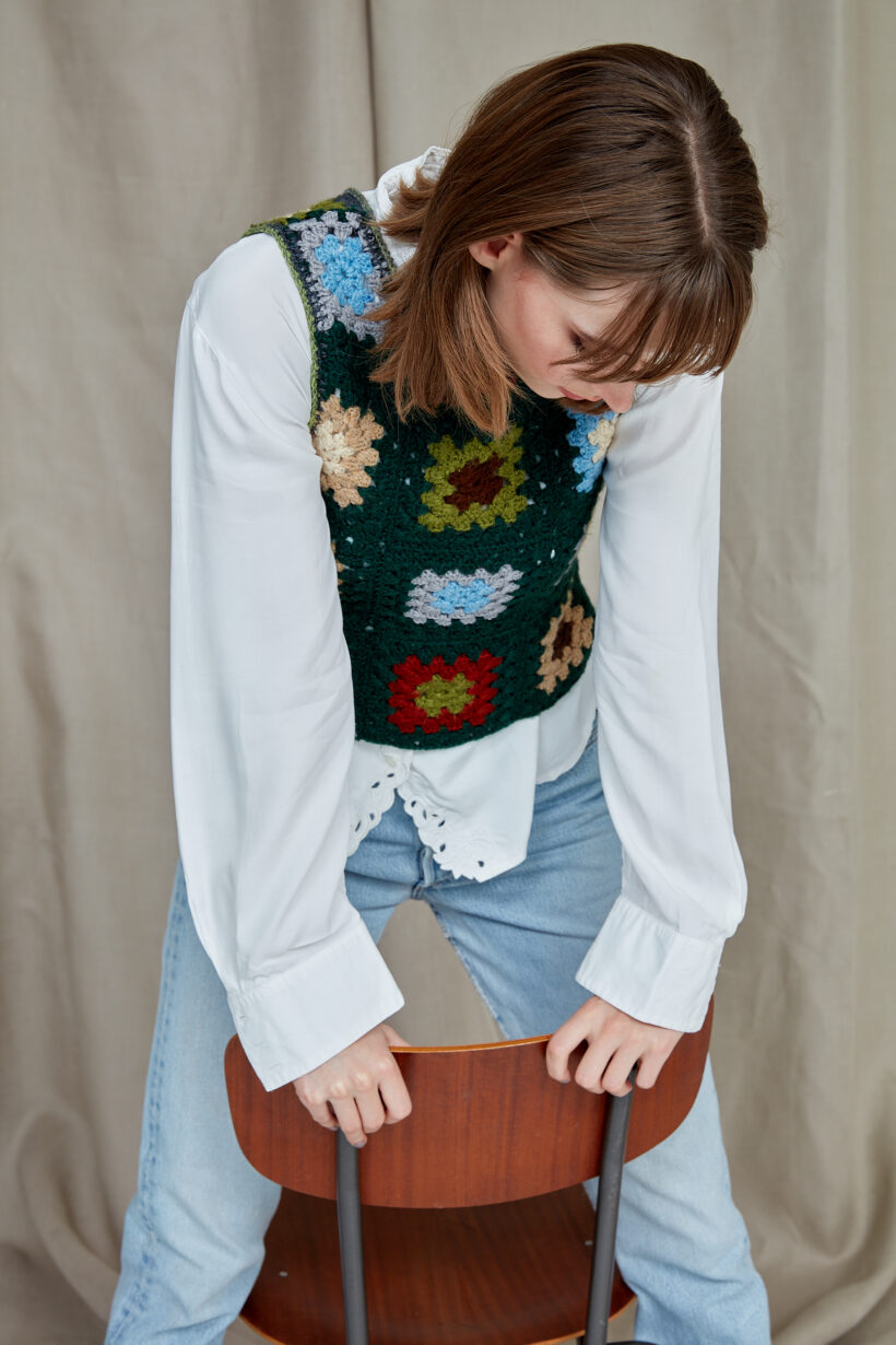 Collect23 Remade Green square cottage vest - Image 2