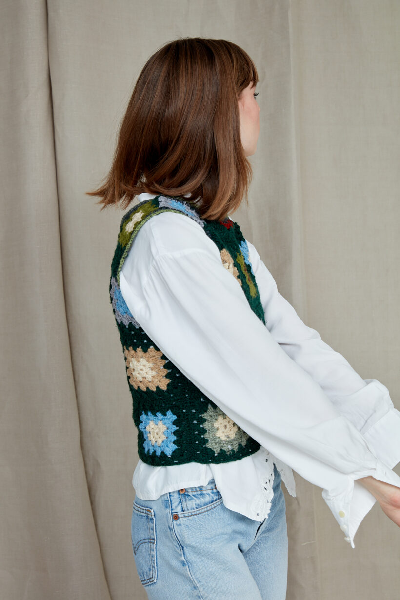 Collect23 Remade Green square cottage vest - Image 3