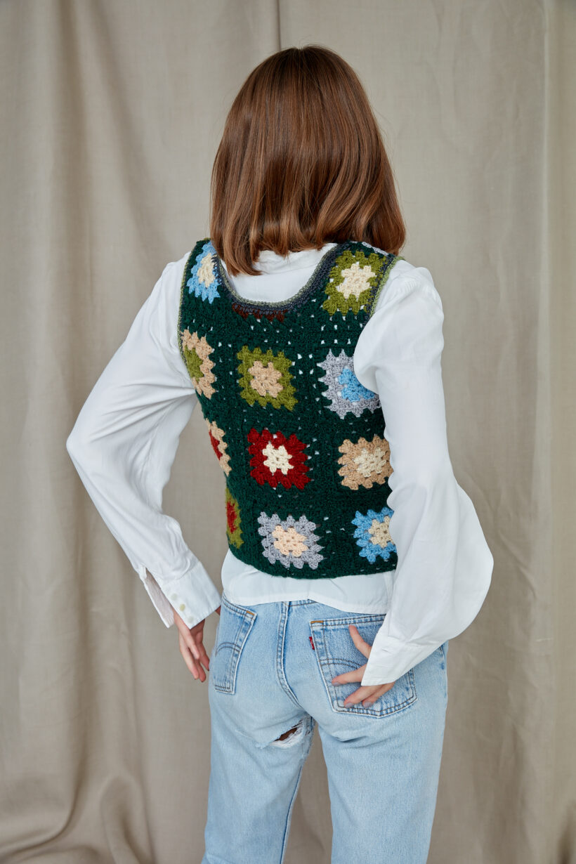 Collect23 Remade Green square cottage vest - Image 4