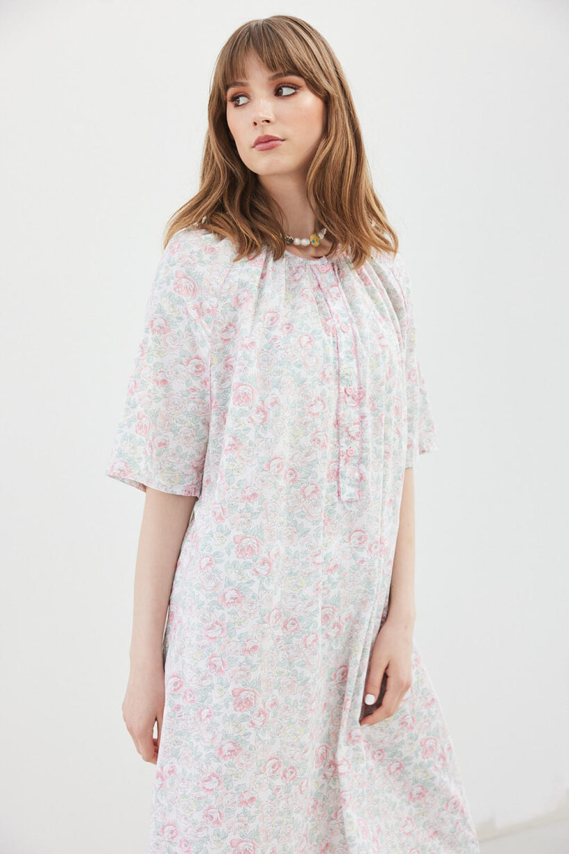 Pastel floral cotton dress
