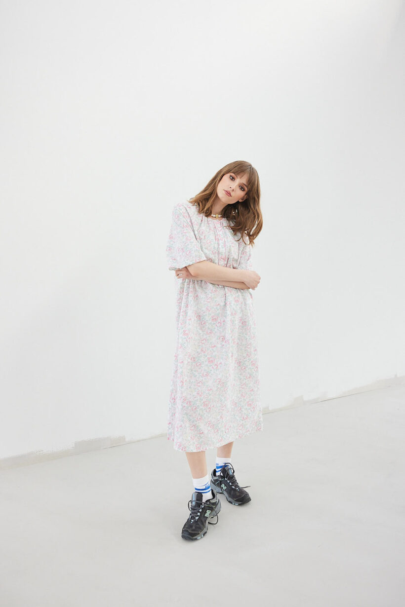 Pastel floral cotton dress - Image 2