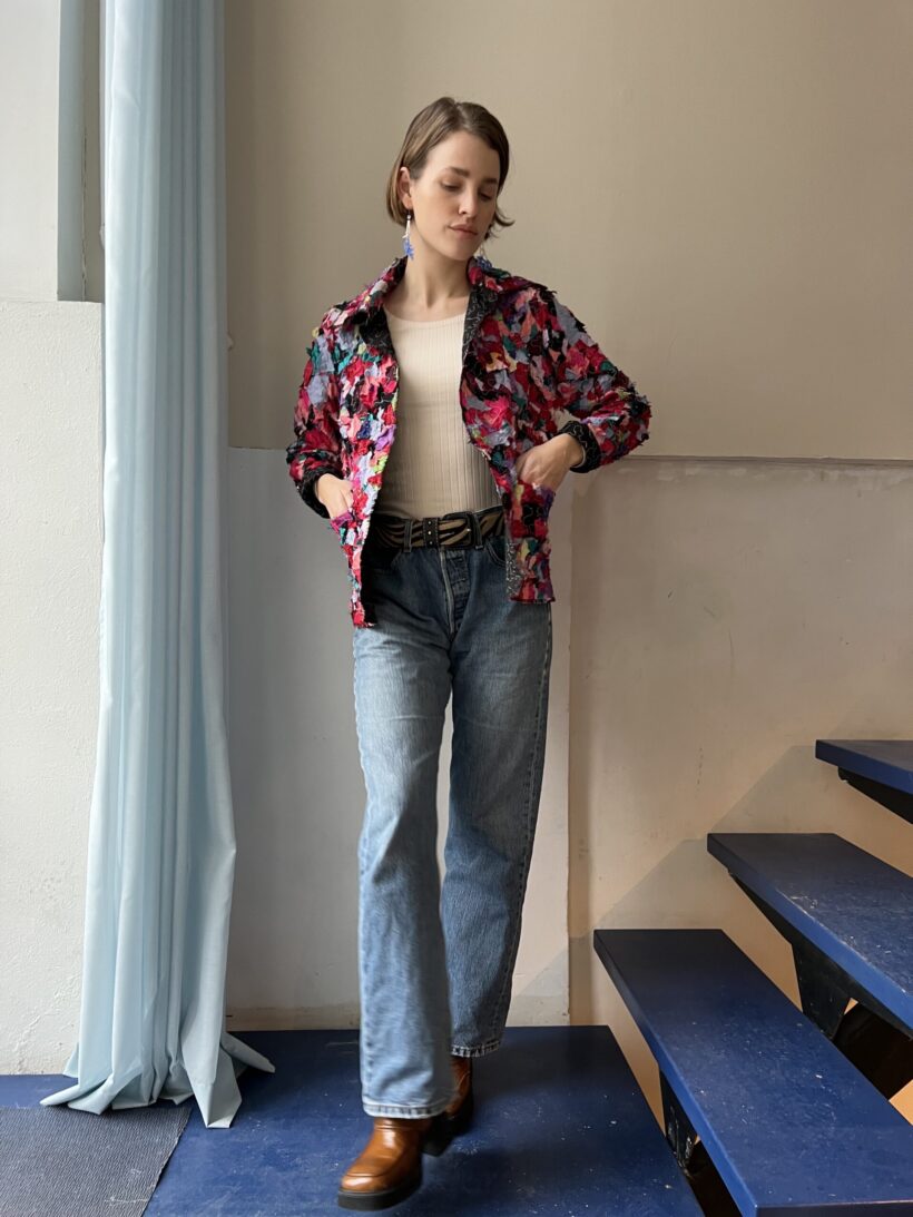 Multicoloured patchwork jacket