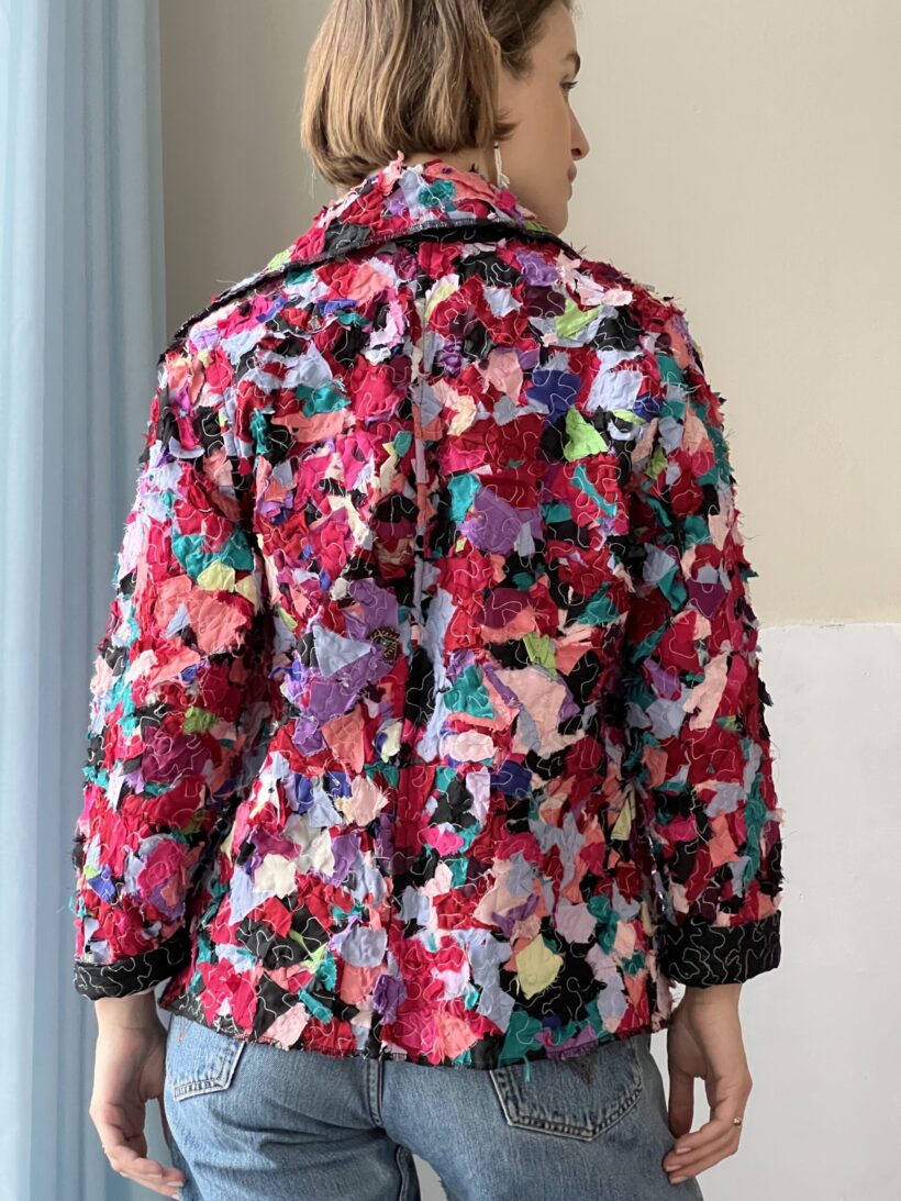 Multicoloured patchwork jacket - Image 5