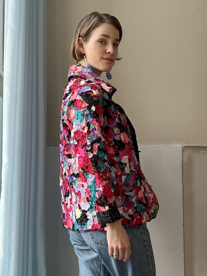 Multicoloured patchwork jacket - Image 4