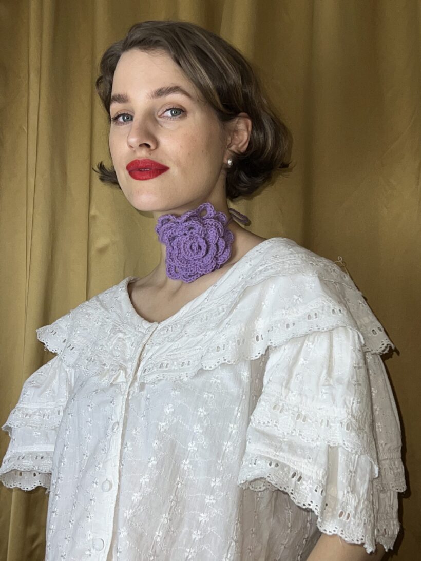 Light purple cotton rose - Image 2