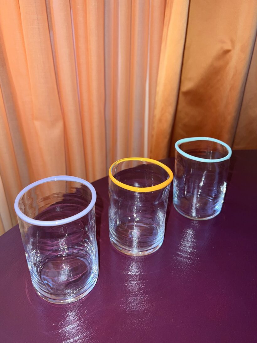 Glass pair of two - purple - Image 3