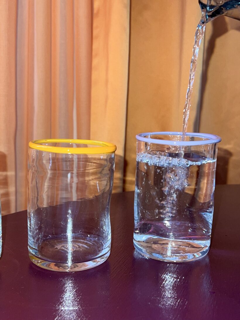 Glass pair of two - orange - Image 3