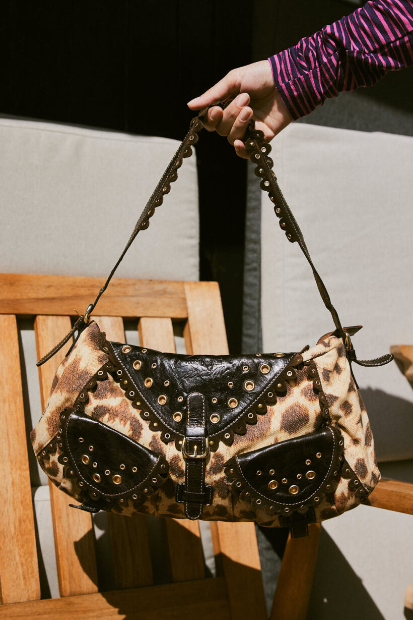 Roberto Cavalli leopard bag