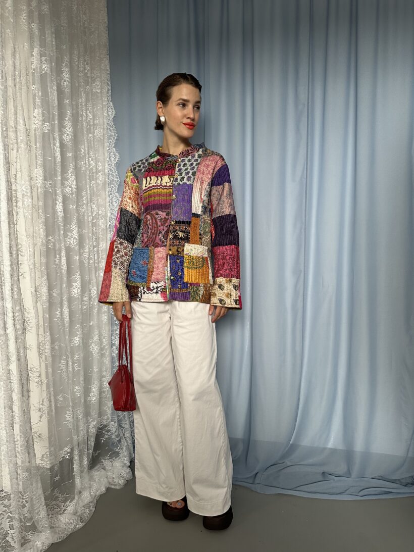 Patchwork jacket pink - Image 2
