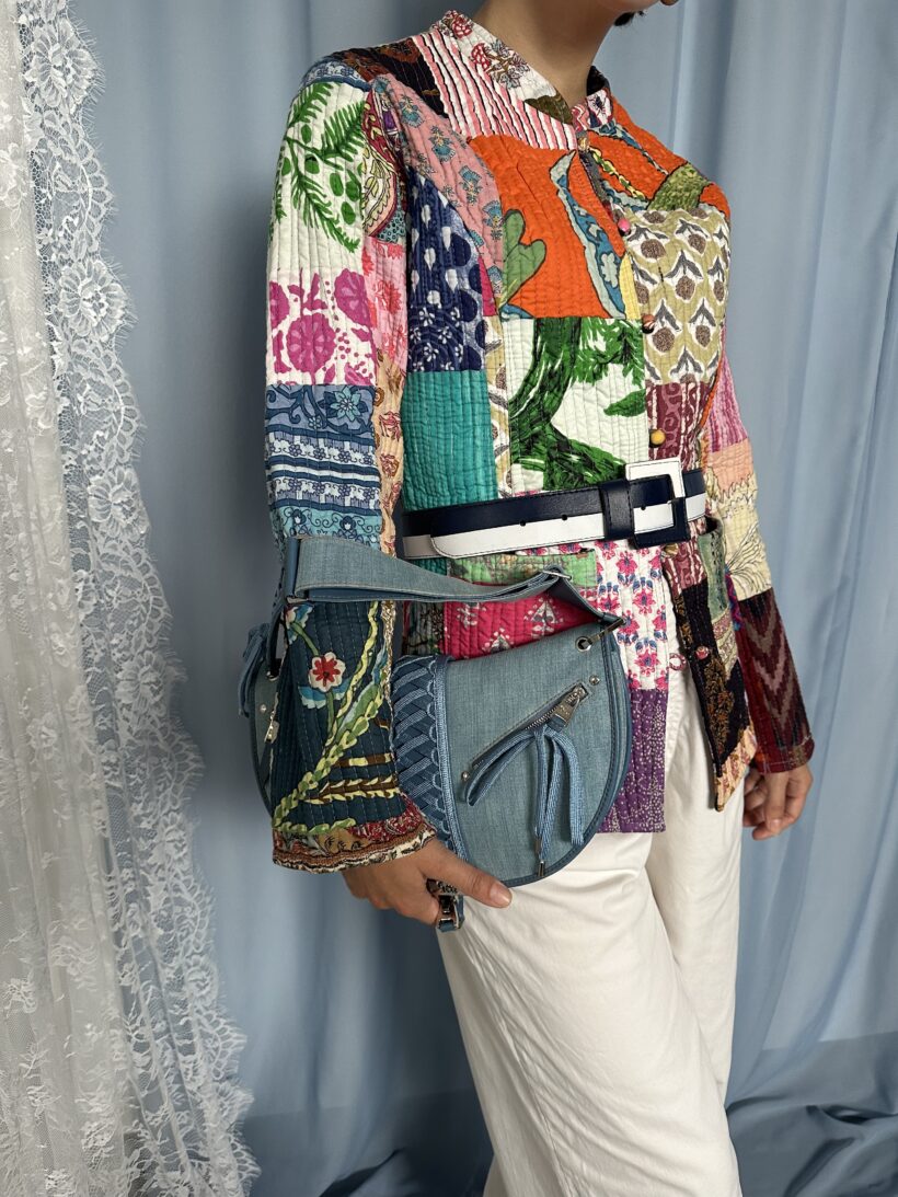 Patchwork jacket orange - Image 2