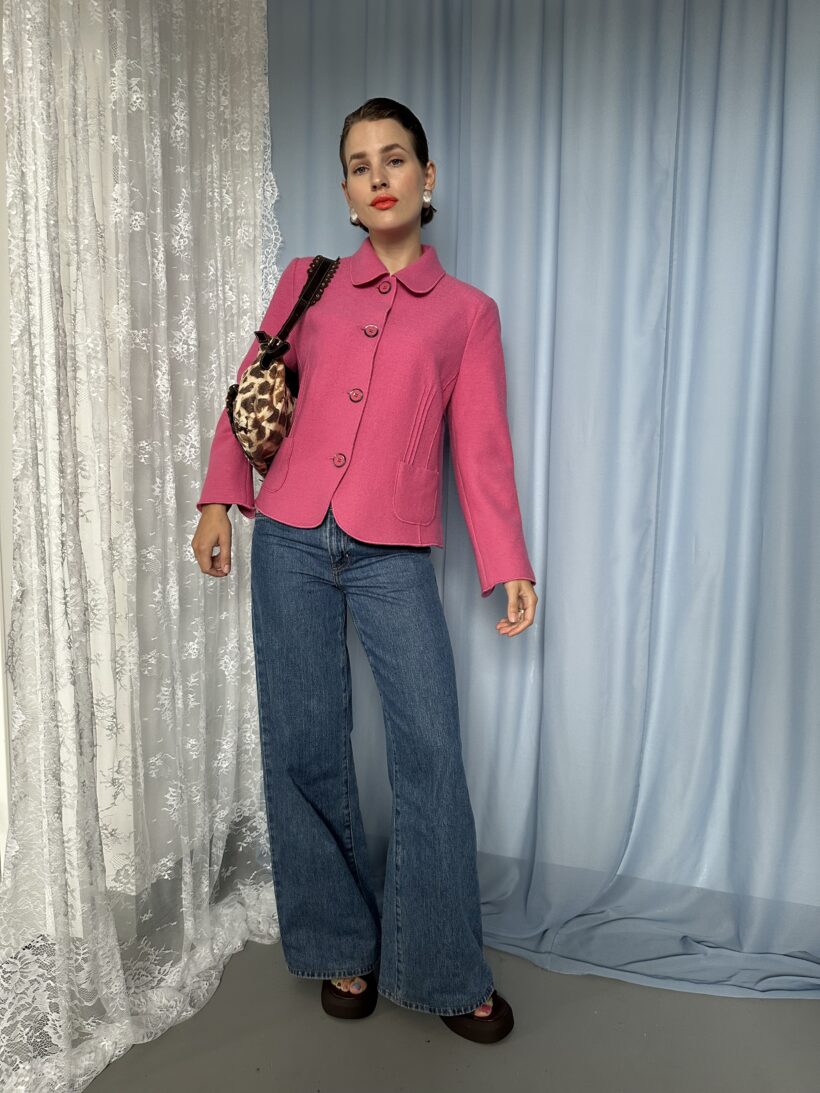 Pink wool jacket - Image 2