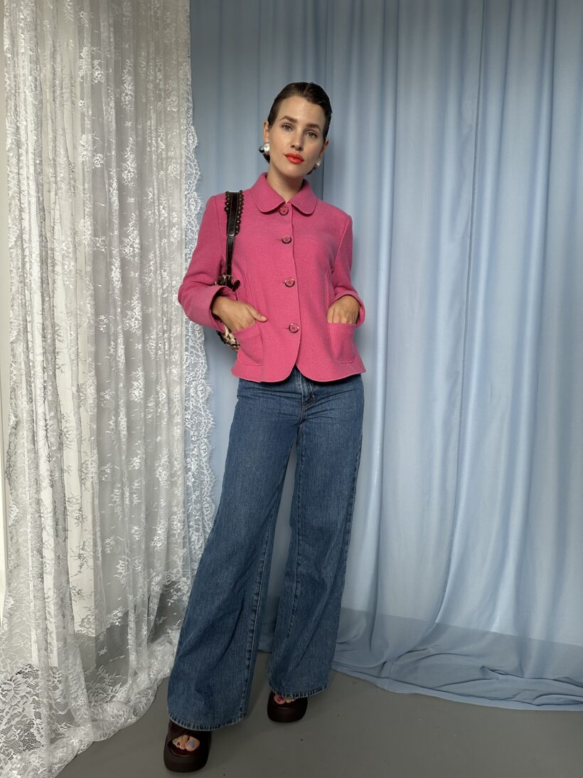 Pink wool jacket - Image 4